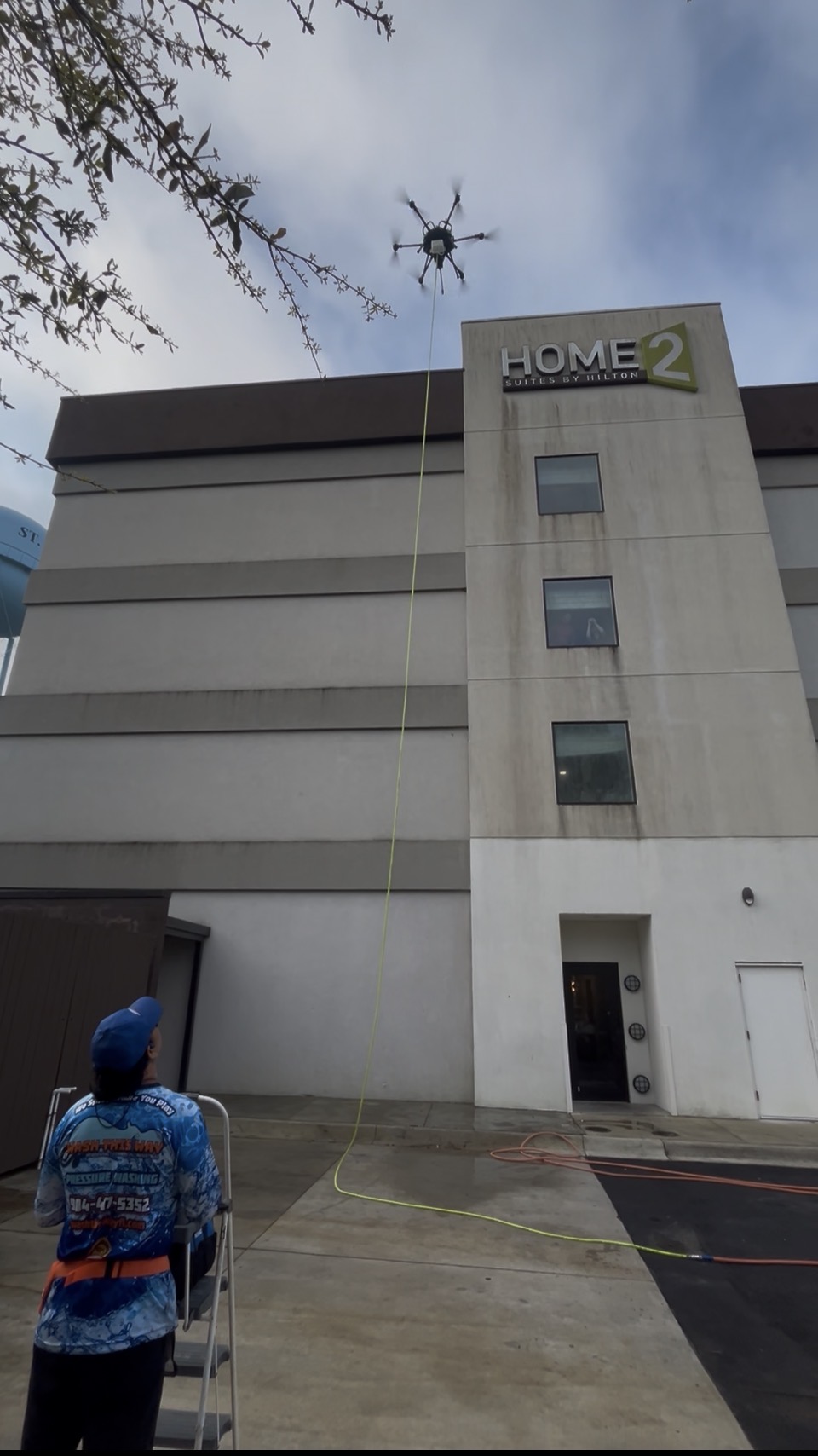 🚁🏨 Drone Roof Cleaning for Hotels & Tall Buildings | St. Augustine Pressure Washing Pros